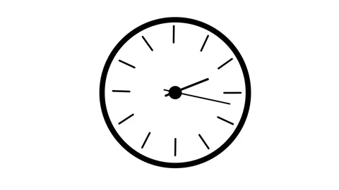 Clock icon monochrome 16 Stock Footage 273965762