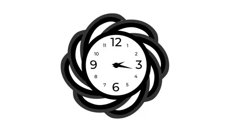 Clock icon monochrome 18 Stock Footage 273965814