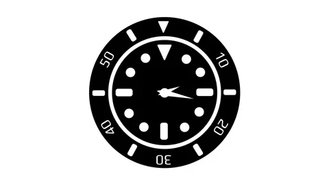 Clock icon monochrome 19 Stock Footage 273965768