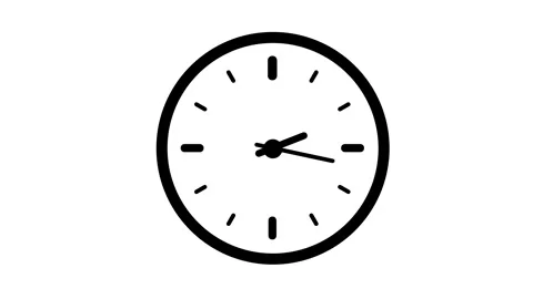 Clock icon monochrome 2 Stock Footage 273965672