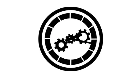 Clock icon monochrome 21 Stock Footage 273965812