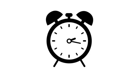 Clock icon monochrome 8 Stock Footage 273965692