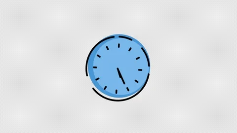 Clock Icon Motion Graphic Transparent Background Stock Footage 275250114