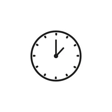 Clock icon notifying each hour isolated on white,vector illustration Stock Illustration