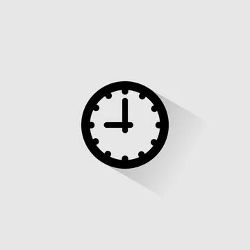 Clock icon or logo isolated sign symbol vector illustration - high quality .. Stock Illustration