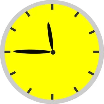 Clock icon over white background vector illustration. Stock Illustration