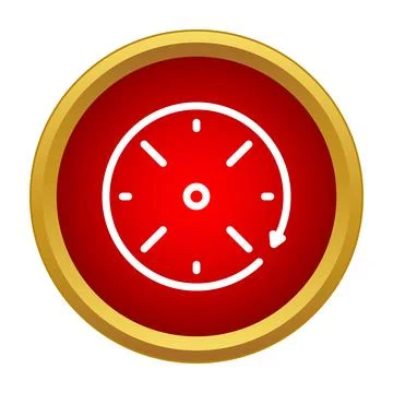 Clock icon with rotating arrow showing time refresh Ilustração Stock