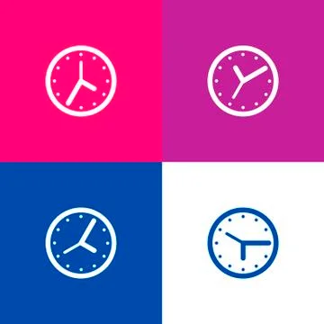 Clock Icon Set Stock Illustration