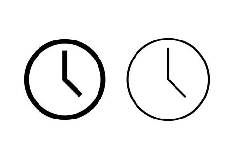 Clock icon set. Time icon vector. watch icon symbol Stock Illustration