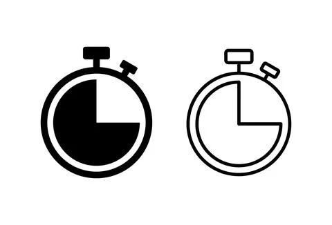 Clock icon set. Time icon vector. watch icon symbol Stock Illustration