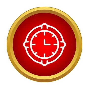 Clock icon showing deadline and time management Stock Illustration