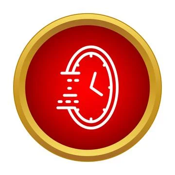 Clock icon showing fast time processing Stock Illustration