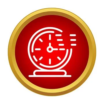 Clock icon showing fast time with urgency Stock Illustration