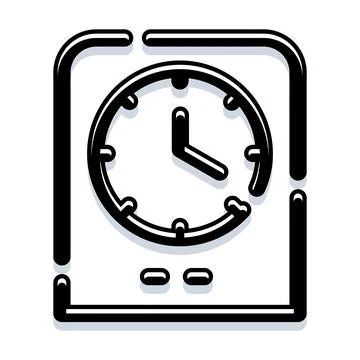 Clock icon showing time and deadline management Stock Illustration