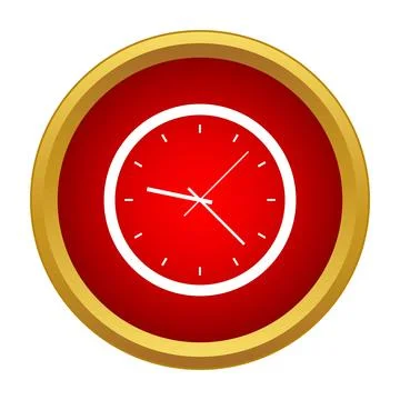 Clock icon showing time and deadline concept Stock Illustration