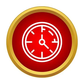 Clock icon showing time and deadline concept Stock Illustration