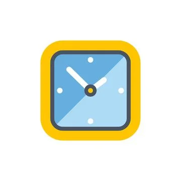 Clock icon showing time management and deadline concept Stock Illustration