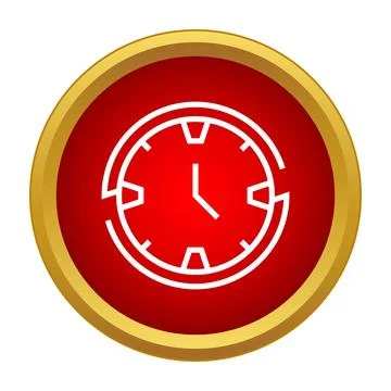 Clock icon showing time management and deadline concepts 库存插图