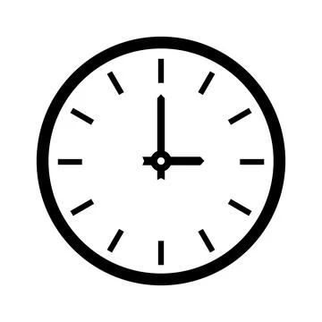 Clock icon simple Stock Illustration