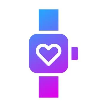 Clock icon solid purple style valentine illustration vector element and sym.. Illustrazione stock