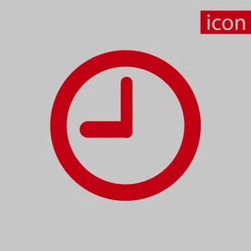 Clock icon stock vector illustration flat design Stock-Illustration