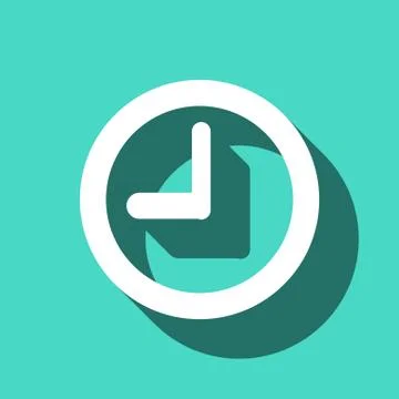 Clock icon stock vector illustration flat design Ilustração Stock