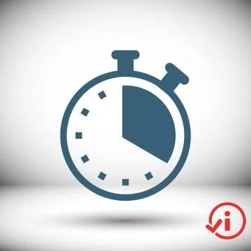 Clock icon stock vector illustration flat design Stockillustratie