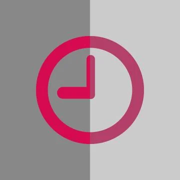 Clock icon stock vector illustration flat design Stockillustratie