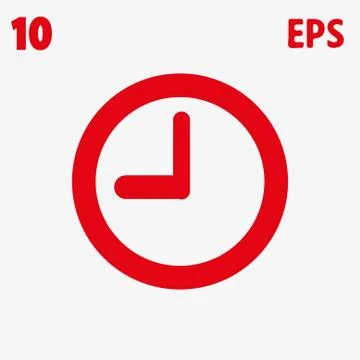 Clock icon stock vector illustration flat design イラスト素材