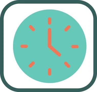 Clock icon for time and scheduling Stock-Illustration