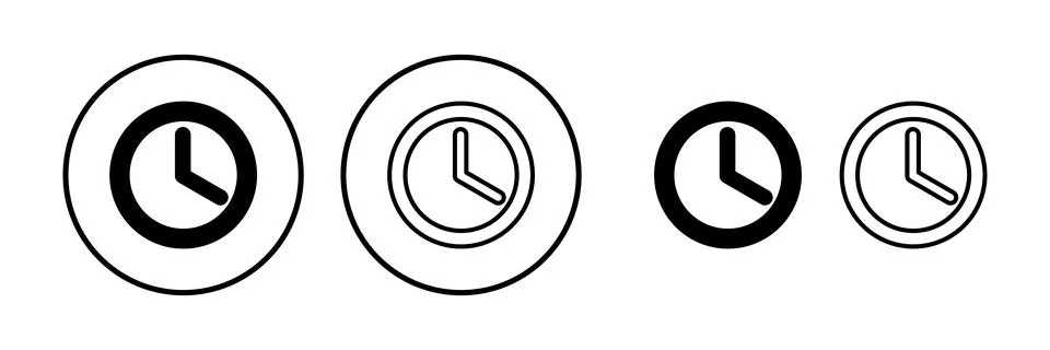 Clock icon. Time icon vector. Clock icon in trendy flat style isolated Stock Illustration