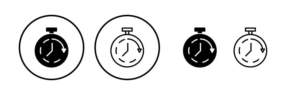 Clock icon. Time icon vector. Clock icon in trendy flat style isolated Stock Illustration