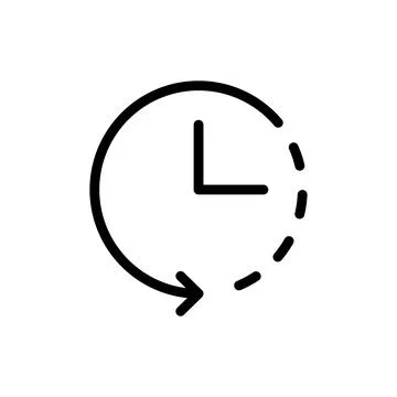 Clock icon. Time icon vector. Clock icon in trendy flat style isolated Stock Illustration