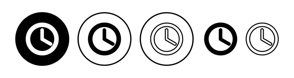 Clock icon. Time icon vector. Clock icon in trendy flat style isolated Stock Illustration