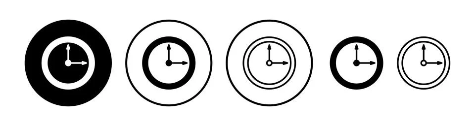 Clock icon. Time icon vector. Clock icon in trendy flat style isolated Stock Illustration