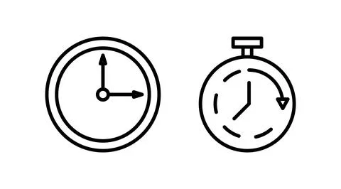Clock icon. Time icon vector. Clock icon in trendy flat style isolated Stock Illustration
