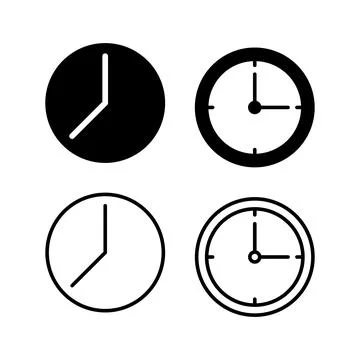 Clock icon. Time icon vector. Clock icon in trendy flat style isolated Stock Illustration