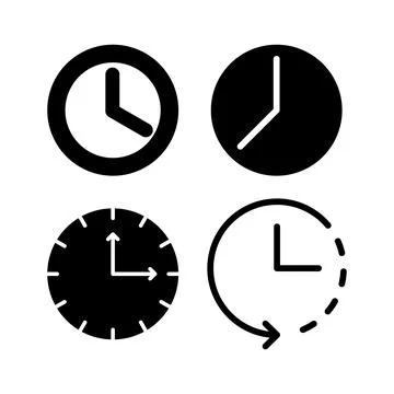 Clock icon. Time icon vector. Clock icon in trendy flat style isolated Stock Illustration