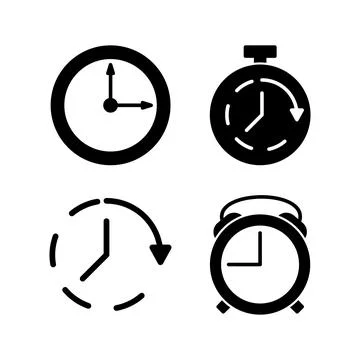 Clock icon. Time icon vector. Clock icon in trendy flat style isolated Stock Illustration