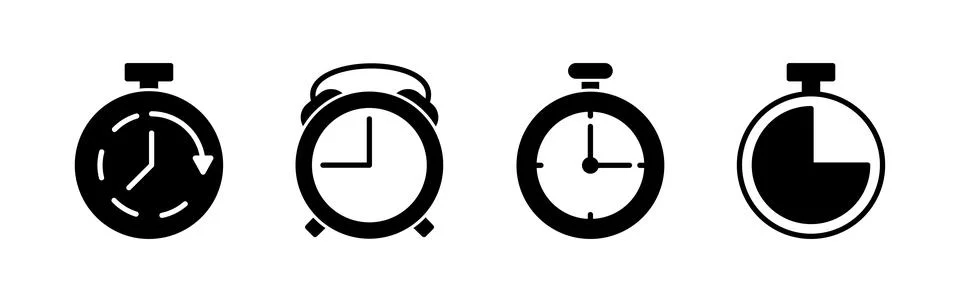 Clock icon. Time icon vector. Clock icon in trendy flat style isolated Stock Illustration