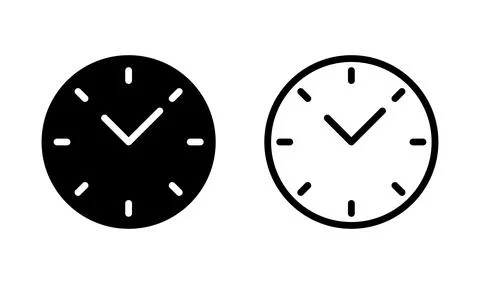Clock icon. Time icon vector. Clock icon in trendy flat style isolated Stock Illustration