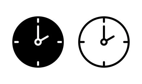 Clock icon. Time icon vector. Clock icon in trendy flat style isolated Stock Illustration