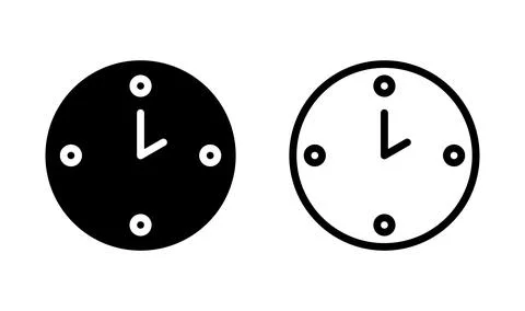 Clock icon. Time icon vector. Clock icon in trendy flat style isolated Stock Illustration