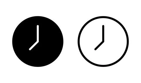 Clock icon. Time icon vector. Clock icon in trendy flat style isolated Stock Illustration