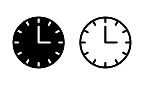 Clock icon. Time icon vector. Clock icon in trendy flat style isolated Stock-Illustration
