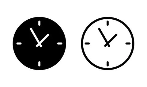 Clock icon. Time icon vector. Clock icon in trendy flat style isolated Stock Illustration