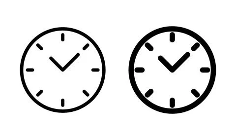 Clock icon. Time icon vector. Clock icon in trendy flat style isolated Stock Illustration