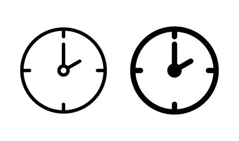 Clock icon. Time icon vector. Clock icon in trendy flat style isolated Stock Illustration