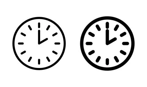 Clock icon. Time icon vector. Clock icon in trendy flat style isolated Stock Illustration