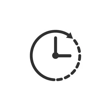 Clock icon, time this vector illustration on a white background Stock Illustration